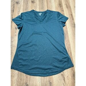 Energy Zone Shirt Women's Size XL Green V-neck Athletic Wear Outdoor